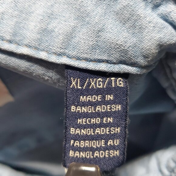 Wrangler Denim Mens Stretch Button Front Shirt Sz XL - Picture 7 of 16